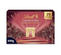 Lindt - Boîte CHAMPS-ÉLYSÉES Édition Festive - Assortiment de Chocolats au Lait - Pralinés, Croustillants et Onctueux - Idéal pour Noël, 400g