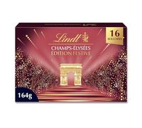 Lindt - Boîte CHAMPS-ÉLYSÉES Édition Festive - Assortiment de Chocolats au Lait - Pralinés, Croustillants et Onctueux - Idéal pour Noël, 164g