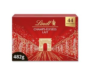 Lindt - Boîte CHAMPS-ÉLYSÉES Lait - Assortiment de Chocolats au Lait - Pralinés, Croustillants et Onctueux - Idéal pour Noël, 482g