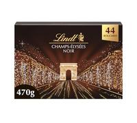 Lindt - Boîte CHAMPS-ÉLYSÉES Noir - Assortiment de Chocolats Noirs - Pralinés, Croustillants et Onctueux - Idéal pour Noël, 470g