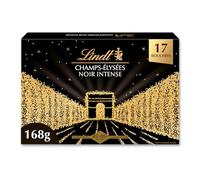 Lindt - Boîte CHAMPS-ÉLYSÉES Noir Intense - Assortiment de Chocolats Noirs de 45% à 85% de taux de cacao - Intenses, Croustillants et Onctueux - Idéal pour Noël, 168g