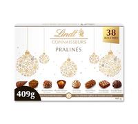 Lindt - Boîte CONNAISSEURS Pralinés - Assortiment de Chocolats au Lait et Noirs Pralinés - Idéal pour Noël, 409g