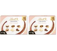 Lindt - Boîte CRÉATION Petits Desserts - Assortiment de Chocolats au Lait, Noirs et Blancs - Inspiration pâtissière - Idéal pour Noël, 173g (Lot de 2)