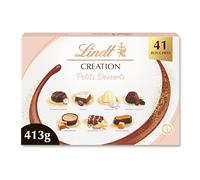 Lindt - Boîte CRÉATION Petits Desserts - Assortiment de Chocolats au Lait, Noirs et Blancs - Inspiration pâtissière - Idéal pour Noël, 413g