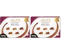 Lindt - Boîte CRÉATION Petits Éclairs - Assortiment de Chocolats au Lait, Noirs et Blancs - Inspiration pâtissière - Idéal pour Noël, 384g (Lot de 2)