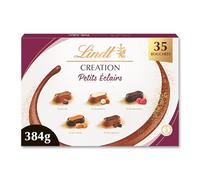 Lindt - Boîte CRÉATION Petits Éclairs - Assortiment de Chocolats au Lait, Noirs et Blancs - Inspiration pâtissière - Idéal pour Noël, 384g
