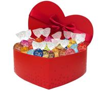 LINDT - Boîte Cœur de 50 chocolats LINDOR assortis - 625g | Boîte Cœur Prête à Offrir garnie de chocolat - Cadeau pour un Anniversaire, la Saint-Valentin, la Fête des Mères, Noël