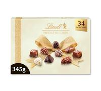 Lindt - Boîte PRESTIGE SÉLECTION Assorti- Assortiment de Chocolats au Lait, Noirs et Blancs - Idéal pour Noël, 345g