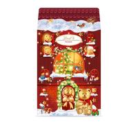 Lindt - Calendrier de l'Avent Chalet TEDDY - Chocolat au Lait et Chocolat Blanc - Idéal pour Noël, 236g