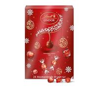 Lindt - Calendrier de l'Avent LINDOR - Assortiment de Chocolats au Lait - Cœur Fondant - Idéal pour Noël, 268g
