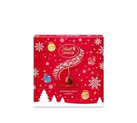 Lindt - Calendrier de l'Avent LINDOR - Assortiment de Chocolats au Lait, Noirs, Blancs, Caramel - Idéal pour Noël, 109g