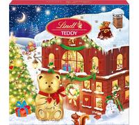 Lindt - Calendrier de l'Avent TEDDY - Assortiment de Chocolats au Lait - Idéal pour Noël, 113g