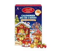 Lindt - Calendrier de l'Avent TEDDY Jeu de Société - Assortiment de Chocolats au Lait et Blancs - Idéal pour Noël, 191g