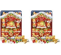 Lindt - Calendrier de l'Avent TEDDY Réalité Augmentée - Assortiment de Chocolats au Lait et Blancs - Idéal pour Noël, 170g (Lot de 2)