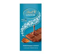LINDT - Chocolat au Lait Fondant Caramel Salé, Texture Crémeuse Gourmande (Tablette 150g) - lot de 3 - Vendu par Lot