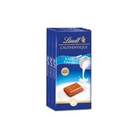 LINDT - Chocolat au Lait Onctueux et Authentique, Pur Plaisir Fondant (Lot de 3x100g) - Le lot de 3