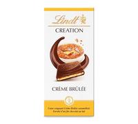 LINDT - Chocolat au Lait Onctueux Saveur Crème Brûlée Gourmande, Texture Fondante (150g) - Lot de 4 - vendu par Lot
