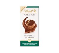 LINDT - Chocolat Lait Création Entremets Noisette, Texture Fondante et Saveur Gourmande (150g) - lot de 3 - Vendu par Lot