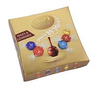 Lindt Chocolat LINDOR Sharing | 250 g | Boules LINDOR avec remplissage doux dans les variétés de lait, fines herbes 45%, blanc, caramel salté et noisettes | Cadeau au chocolat | Cadeau de chocolats