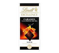 Lindt Chocolat noir, extra fin traditionnel, aux grains de caramel, de sucre caramélisé et à la fleur de sel - La tablette de 100g