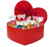 LINDT - Coffret Coeur gourmand garni de 50 Chocolats LINDOR - 625g - Boîte Prête à Offrir pour LA SAINT VALENTIN