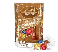 Lindt - Cornet LINDOR Assorti - Chocolat au Lait, Lait Noisettes, Noir et Blanc - Cœur Fondant - 337g