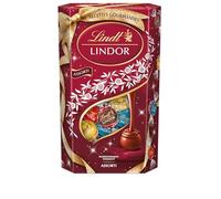 Lindt - Cornet LINDOR - Assortiment de Chocolats au Lait, Blancs, Double Chocolat, Caramel Pointe de Sel - Cœur fondant - Idéal pour Noël, 562g