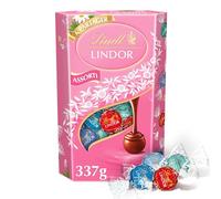 Lindt - Cornet LINDOR - Assortiment de Chocolats au Lait, Cœur Blanc, Coco et Caramel Pointe de Sel - Idéal pour Pâques, 337g