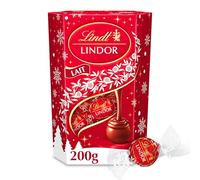 Lindt - Cornet LINDOR - Assortiment de Chocolats au Lait - Cœur fondant - Idéal pour Noël, 200g