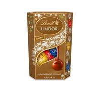 Lindt - Cornet LINDOR - Assortiment de Chocolats au Lait, Noirs, Blancs et Noisettes - Idéal pour Pâques, 87g