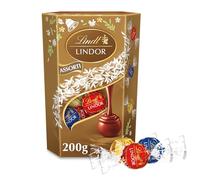 Lindt - Cornet LINDOR - Assortiment de Chocolats au Lait, Noirs et Blancs, Idéal pour Pâques, 200g