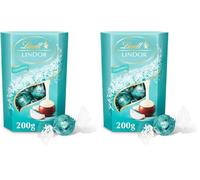 Lindt - Cornet LINDOR - Chocolat à la Coco - Cœur Fondant, 200g (Lot de 2)