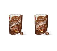 Lindt - Cornet LINDOR - Chocolat au Lait et noisettes - Idéal pour Noël, 200g (Lot de 2)