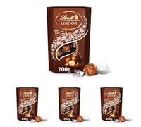 Lindt - Cornet LINDOR - Chocolat aux Noisettes - Cœur Fondant, 200g (Lot de 4)