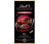 Lindt Edelbitter Mousse Griotte Chili Tablette de Chocolat 150g