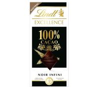 LINDT Excellence Tablette de Chocolat noir 100%