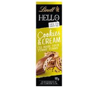 Lindt Hello Tablette Cookie et Crème avec des morceaux de cookie croustillants 100g
