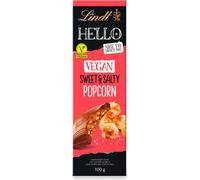 Lindt Hello Vegan Popcorn sucré et salé, tablette de chocolat 100g