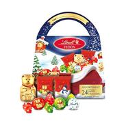 Lindt - Hotte cadeau TEDDY - Assortiment de Chocolats au Lait - Idéal pour Noël, 134g