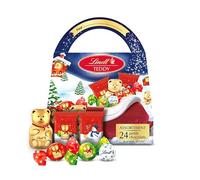 Lindt - Hotte cadeau TEDDY - Assortiments de Chocolats au Lait - Idéal pour Noël, 134g
