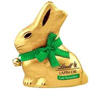 Lindt - Moulage LAPIN OR - Chocolat Lait-Noisettes - Idéal pour Pâques, 100g