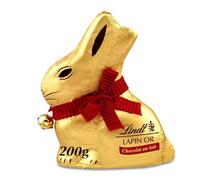Lindt - LAPIN OR - Moulage Chocolat au Lait - Idéal pour Pâques, 200g