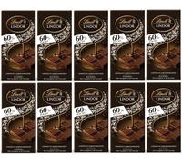 Lindt Lindor 60% Cacao Chocolat Noir 100g Pack de 10