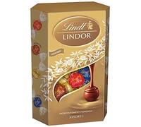 Lindt - Cornet LINDOR Assorti - Chocolat au Lait, Lait Noisettes, Noir et Blanc - Cœur Fondant - 337g