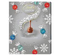 Lindt Lindor Blissful Milk, White Swiss Chocolate Truffes Calendrier de l'Avent 300 g avec un autocollant de remerciement - Noël 2023