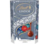 LINDT Lindor Bouchées au chocolat au lait, noir et caramel 337 g