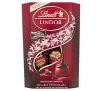 Lindt Lindor Double boîte de truffes au chocolat - Environ 16 boules, 200 g - Truffes au chocolat avec un remplissage fondant lisse - Cadeau pour Pâques, anniversaire, célébrations, félicitations