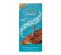 Lindt Lindor Tablette de chocolat au lait garnie de caramel salé, format 100 g
