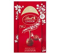 Lindt Lindor Œuf de Pâques en chocolat au lait Grand format 260 g - Contient des truffes au chocolat au lait avec un remplissage fondant lisse - Cadeau de Pâques