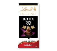 Lindt - Lot de 2 Tablettes EXCELLENCE Noir 70% Cacao Doux - Chocolat Noir, 2x100g